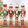 Nutcrackers Figurine with Candy Ribbon Scepter Unique Nutcrackers Decorative Figure with Candy Motifs for Office Homes