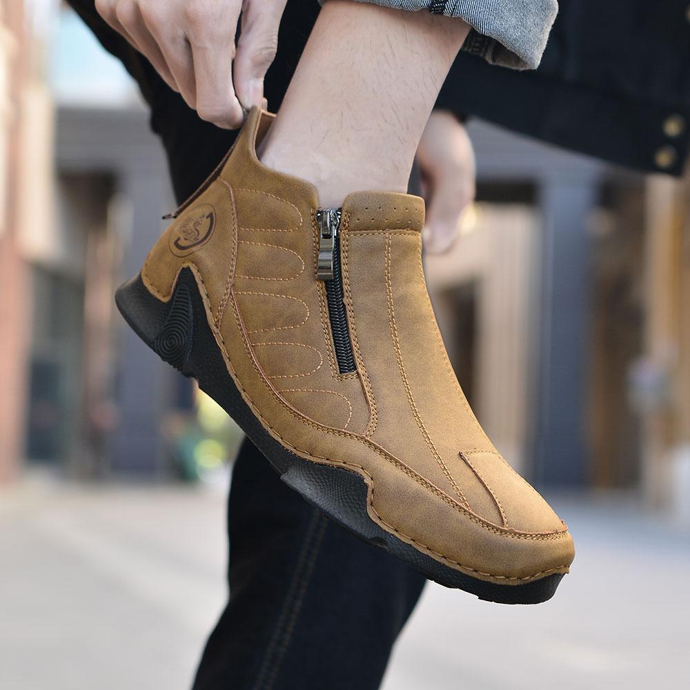 Fashion The 2025 New Trendy Men Versatile Outdoor Sneakers Leather Comfortable and Breathable Casual Men's Shoes Non-slip Driving Shoes