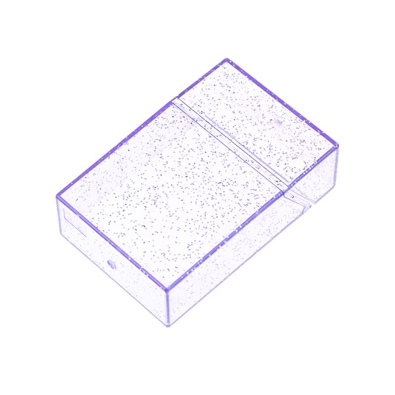Clear Glitter Small Storage Box Kpop Photo Mini Card Holder Flip Lid Photo Case Small Stationery Card Holder Organizer