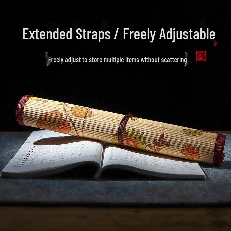 Ancient Style Bamboo Brush Pouch: Large Capacity, Multi-Specifications
