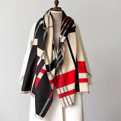 Luxury Winter Cashmere Scarf Women  Design Warm Pashmina Blanket Poncho Scarves Female Shawl Wraps Thick Foulard Bufanda
