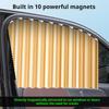 Magnets Car Sunshade Curtain Universal Side Window Sliding Car Retractable Interior Track Shades Accessories Car Curtains Q9S2