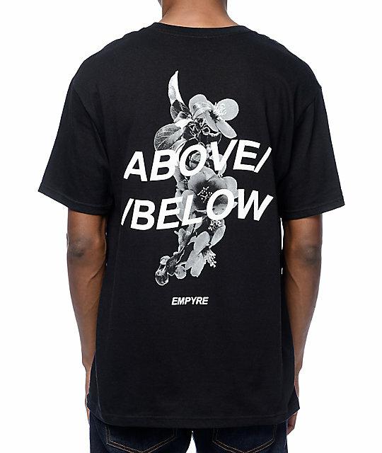 Empyre Mens Above Below Black Tee Shirt New