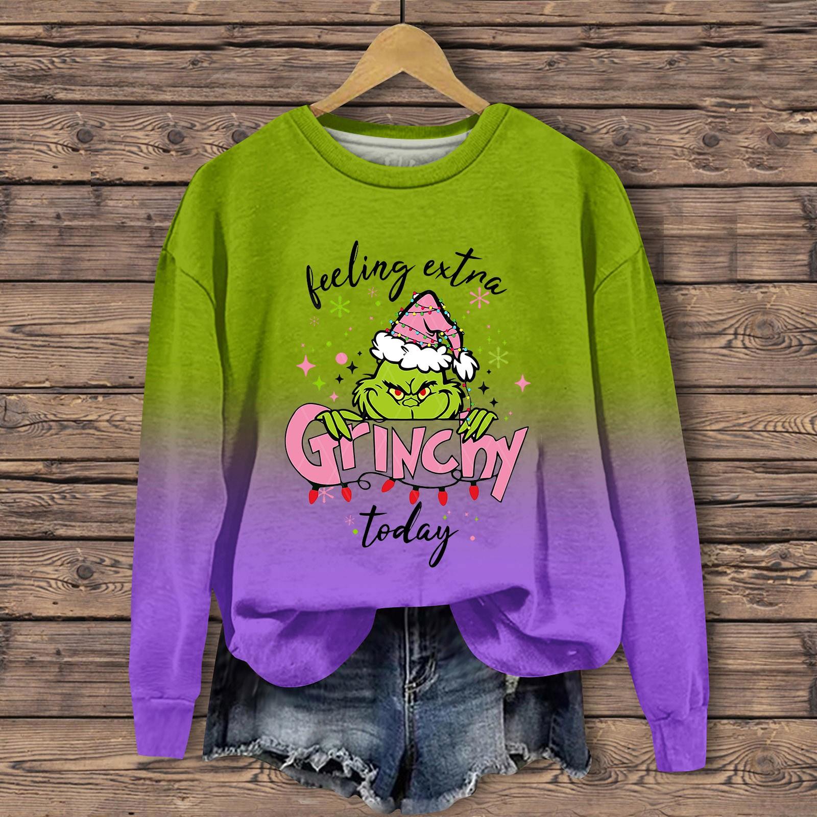 

Женская мода, повседневный пуловер с длинными рукавами и капюшоном, толстовка с принтом на Хэллоуин XXL циан