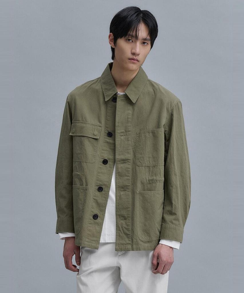 Shift.G Cotton Linen Field Jacket Khaki