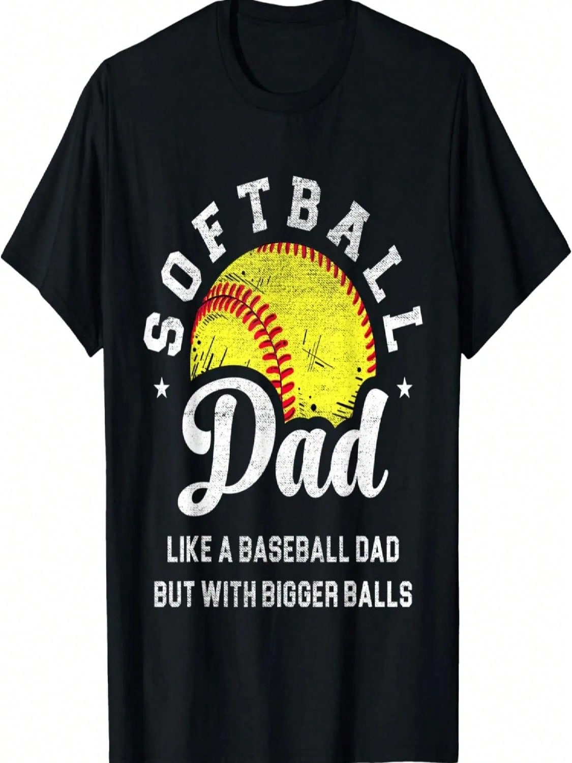 unisexs Funny Softball Dad Like Baseball But With Bigger Balls T-Shirt S разноцветный
