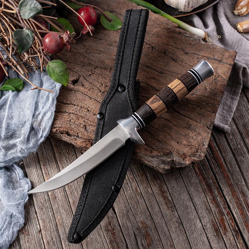 Geschmiedetes 5Cr15Mov Edelstahl Kochmesser Camping Serbisches Messer Küche Metzger Ausbeinmesser