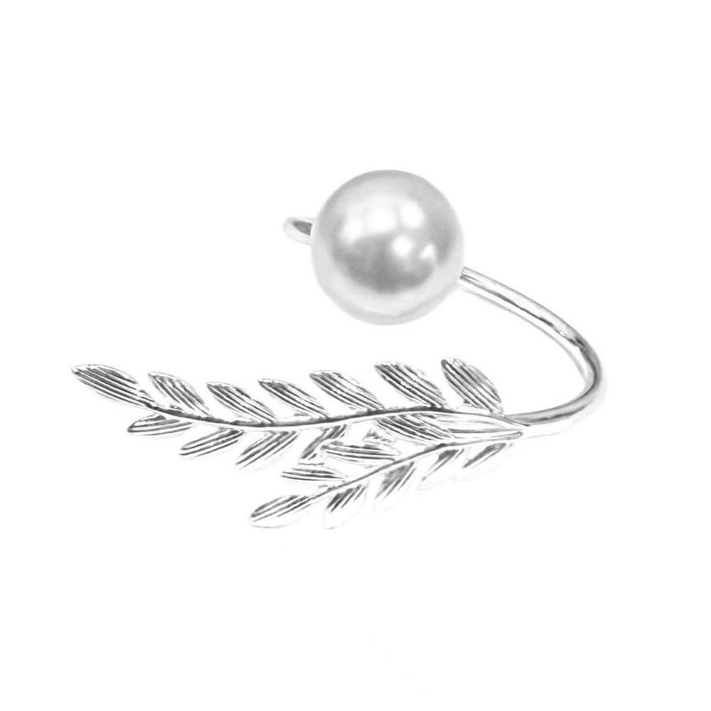 6Pcs Metal Napkin Rings Pearl Wheat Napkin Holder Fashion Napkin Buckle for Wedding Birthday Party