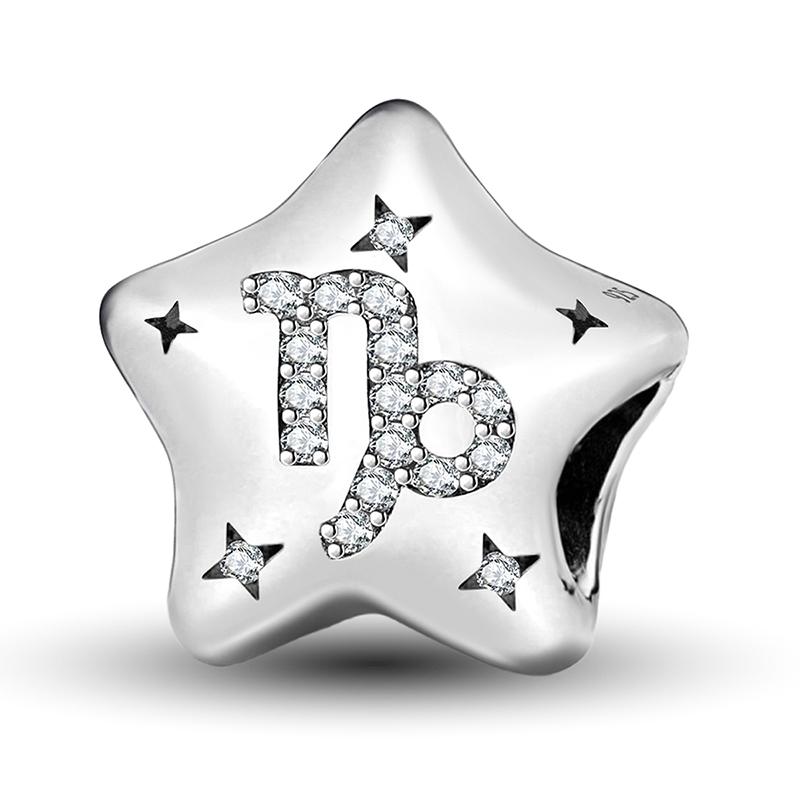 Copper 12 Constellation Star Cute Series Charms Bead Fit Original Pan Bracelet Bangle Diy Jewelry For Women Gift