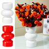 White Red Flower Vase Plastic Nordic Decoration Desktop Vase Flower Arrangement Creative Plant Bottle