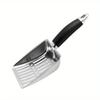 Stainless Steel Cat Litter Scoop with Long Handle - Efficient Sand Leakage Design, Ideal for Cat Litter Cleaning, Pet Waste Removal Tool