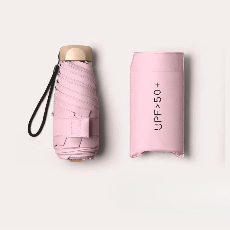 Pocket-Size Capsule Folding Umbrella with UPF 50+ UV Protection