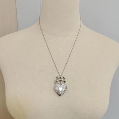 Cute Hollow Bow Heart Sweater Chain Necklace Jewelry