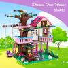 Non-Toxic City Tree House Summer Holiday Villa Castle Building Blocks Sets Figures Garden Street View Diy Toys For Kids Children Birthday Gift