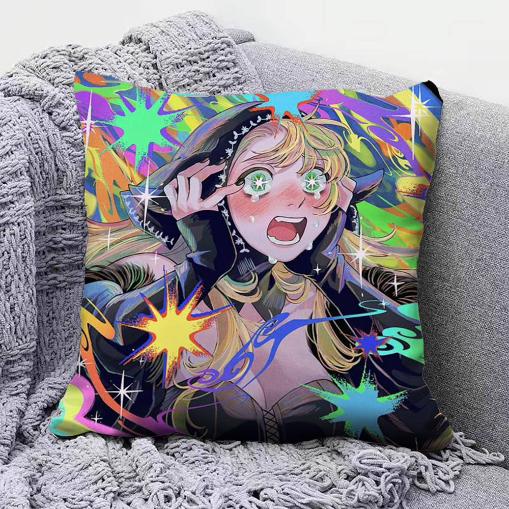 Delicious In Dungeon Anime Marcille Home Sofa Cushion Covers and Aecorative Custom Pillow Covers