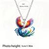 Cross-border new colorful phoenix earrings, flat acrylic high-end elegant bohemian angel wing necklace