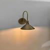 Modern Raw Brass Cone Wall Sconce – Handmade Minimalist Light Fixture