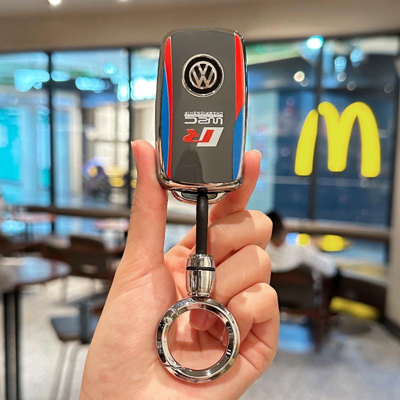 För VOLKSWAGEN Bil Fjärrnyckel Fodral Nyckelringsskal För VW Volkswagen Polo Tiguan Passat B5 B6 B7 Golf 4 5 6 MK6 Jetta Lavida Aut