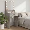 Makeup Table Concrete Grey 50 x 41 x 135 cm Particleboard