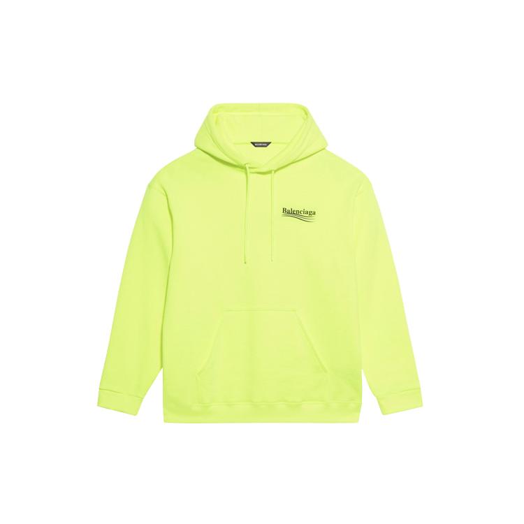 Balenciaga Felpa da Campagna Politica Uomo Giallo Neon 600583TJVD47110
