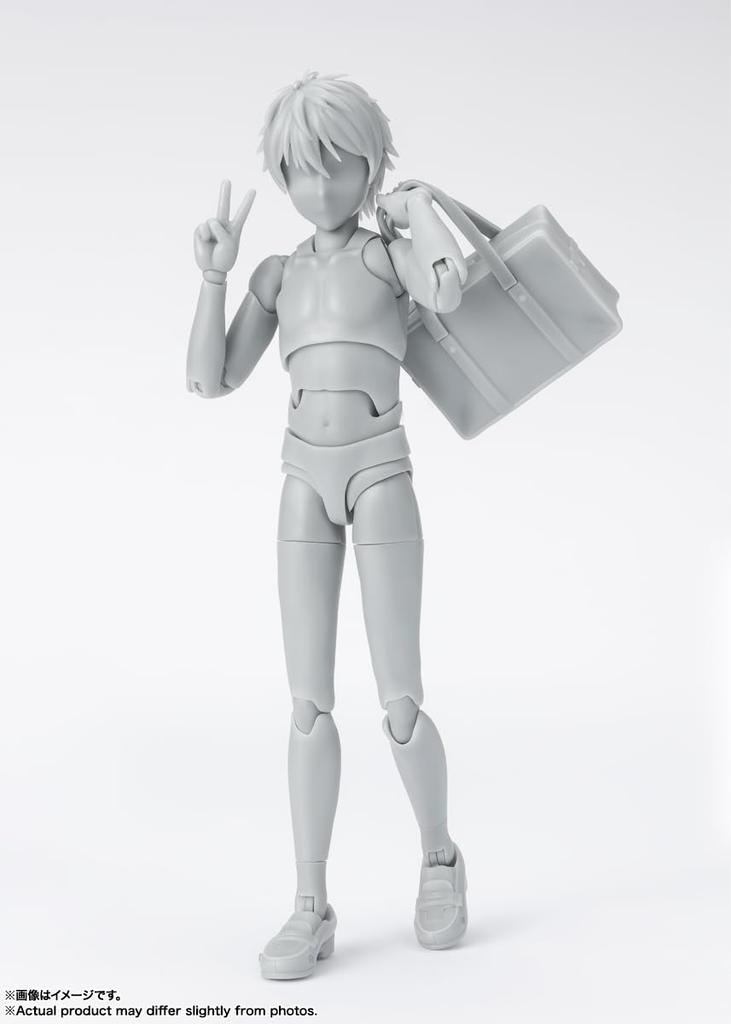 TAMASHII NATIONS Edition DX SET Color 135mm Movable Figure S.H.Figuarts Body-kun -School Life- (Gray Ver.) Approx. PVC&ABS