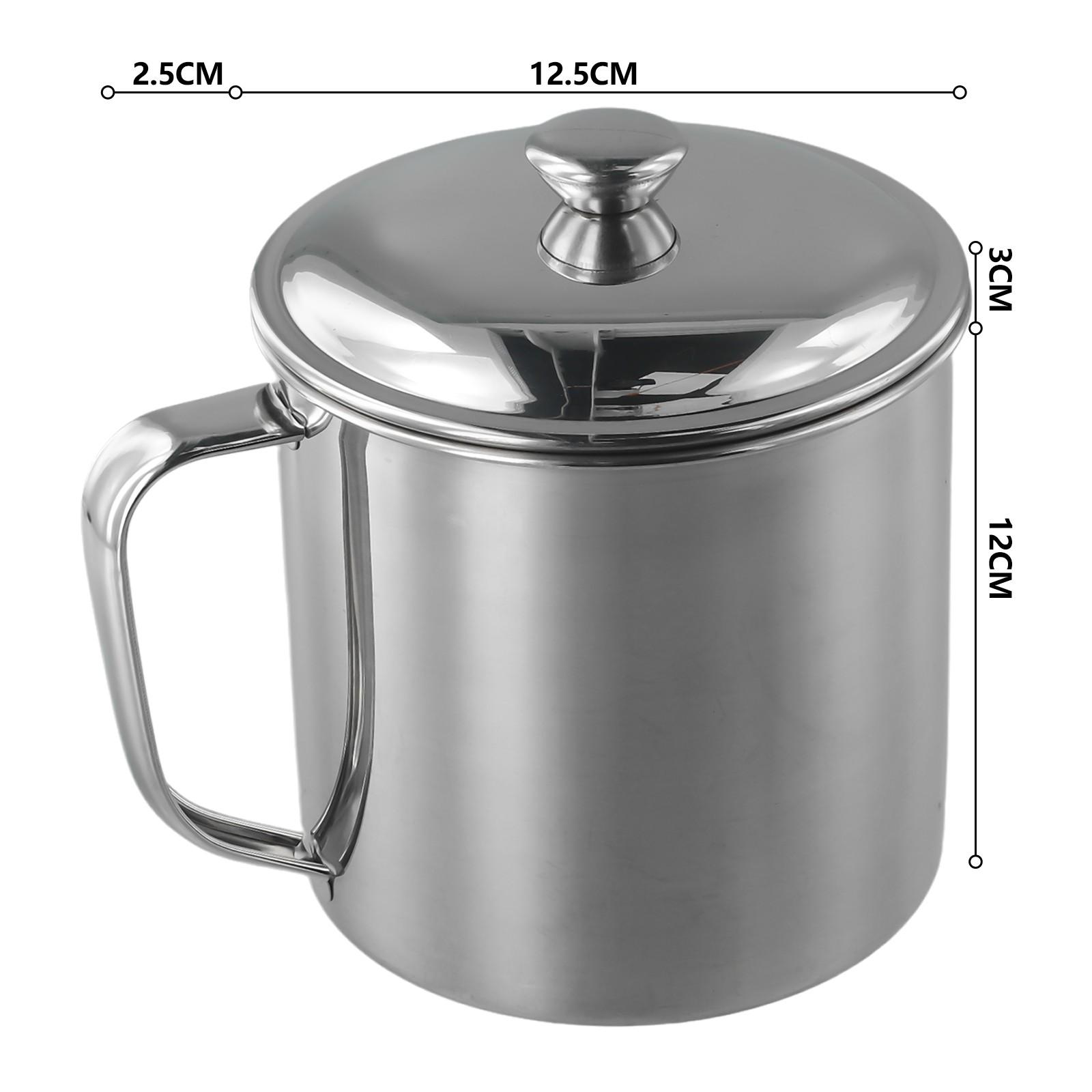 

С ручкой из нержавеющей стали кружка для питья молока и кофе 1 шт. 12cm (1100ml)