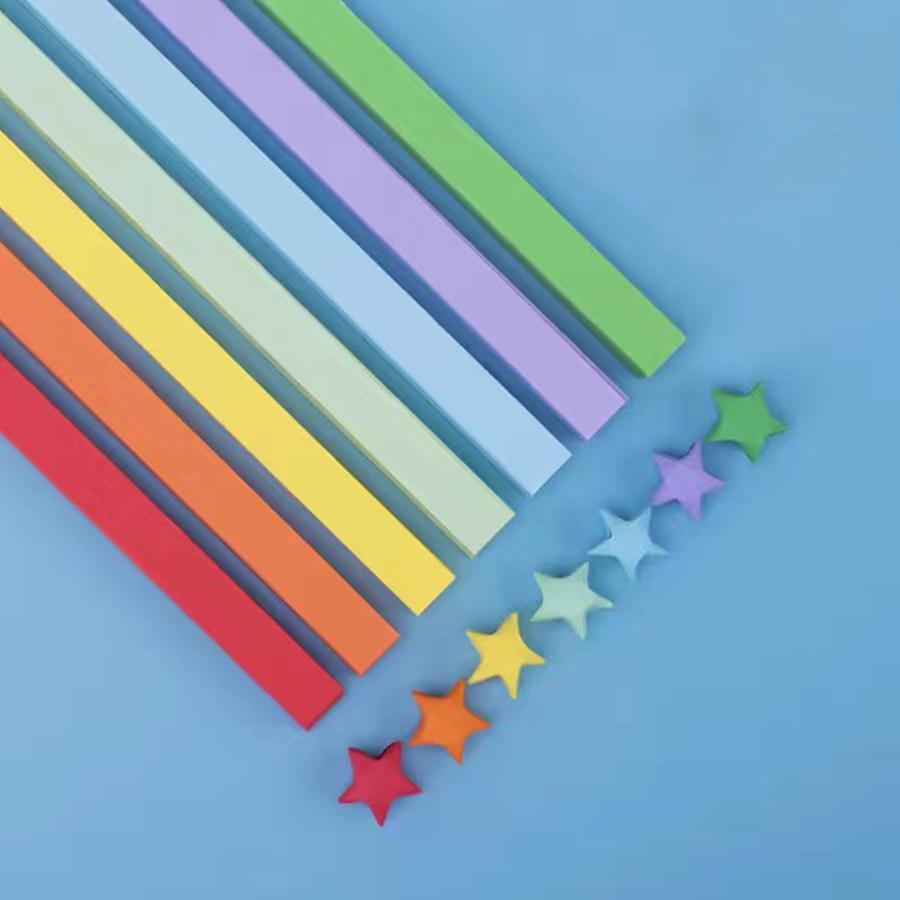 

540pcs Folding Strips Double Sided Color Star Origami Paper DIY Handicraft Art Decoration Supplies Lucky Blessing Gift XJM