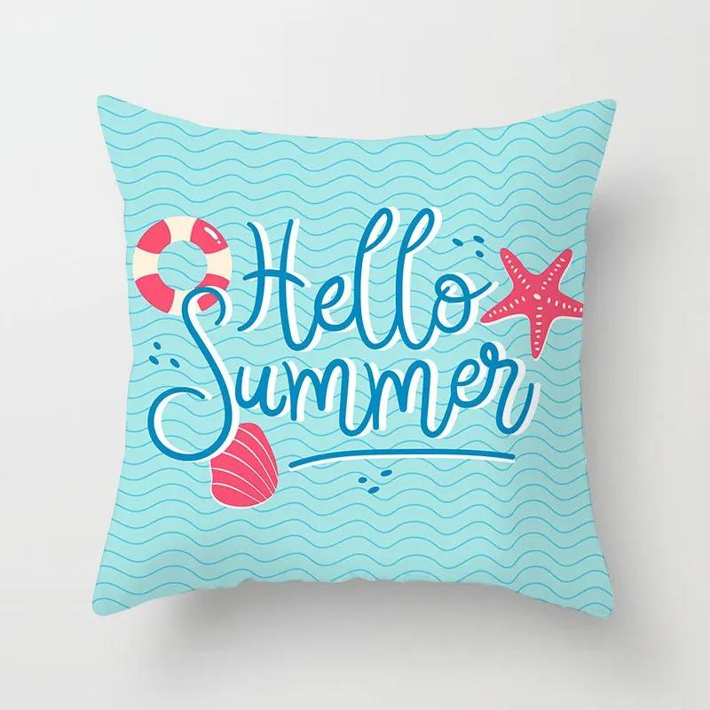 Mermaid sea ghost seahorse octopus print pillowcase ocean theme pillowcase living room sofa cushion cover room home decoration