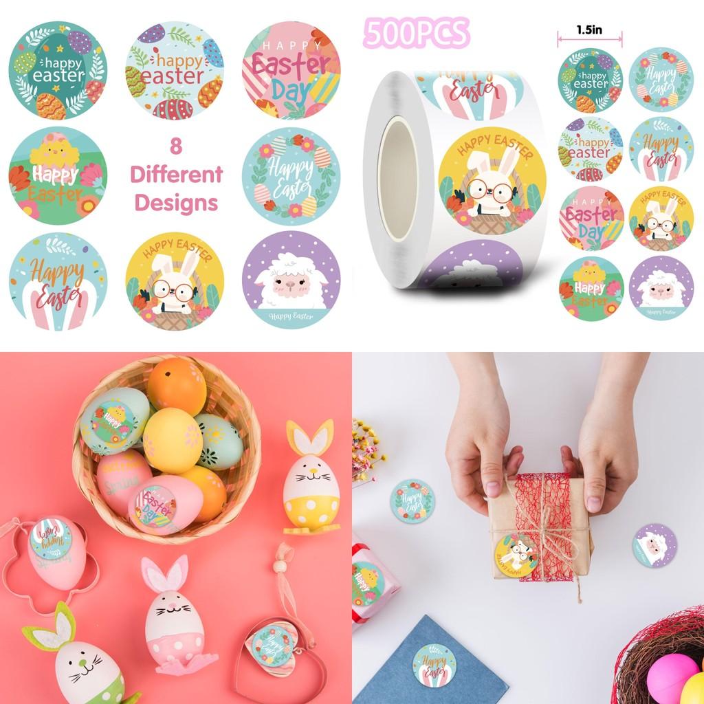 Xh019 Bunte Ostereier Hase Huhn Geschenkumschlag Aufkleber Für Kinder Bastelarbeiten