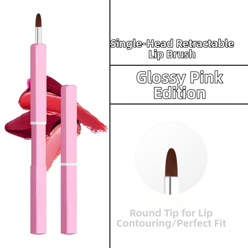 Lip Liner Lip Gloss Brush Aluminium Tube Lipstick Brush Beauty Tools Retractable Lip Brush  Travel