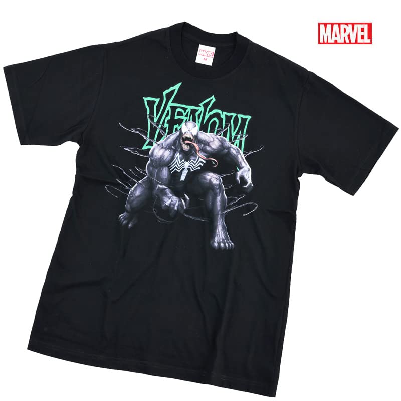 EVERSOUL Marvel Venom Hulk Avengers Short Sleeve T-Shirt, Men's Black, Size L (Imported)