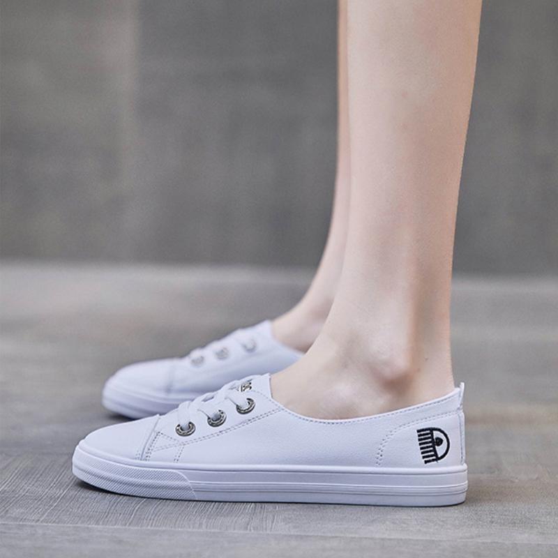 Fashion White Women Shoes Korean Fashion Casual Flats Shoe Woman Sneaker Spring Summer Loafers Footwear Choussure Femme Zapatos De Mujer