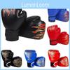 Tiger Flame Print Childrens Boxing Gloves Pu Cover For Kids And Teens With Lightweight Design For Training And Play
