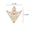 Vintage Floral Triangle Brooch Pin Elegant Hollow Crown Design for Casual Attire & Music Festivals Versatile Accessory