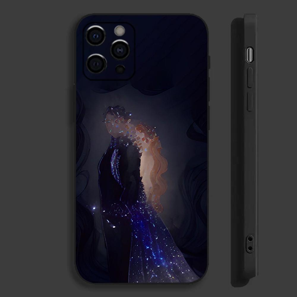 Acotar Court M-Mist und Fury Handyhülle Für Apple iPhone 15,14,13,12,11,Pro,X,XS,Max,XR,Plus,Mini Weiche Schwarze Hülle