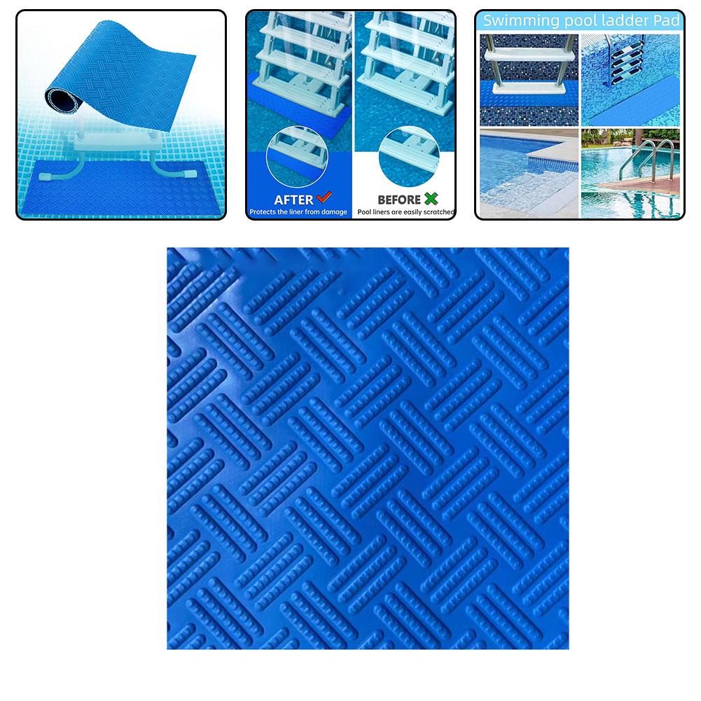 PVC Non-Slip Pool Ladder Step Mat Anti-Slip Design Easy Installation Sturdy Material Protects Pool Steps Fits Most Standard Pool