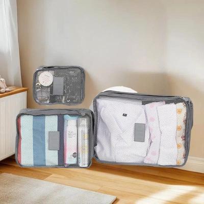 6-teiliger Reiseorganizer in großer Größe, tragbarer Kofferorganizer, Kleidung, Schuhe, Make-up-Tasche, Gepäckorganizer, Reiseaufbewahrungstasche