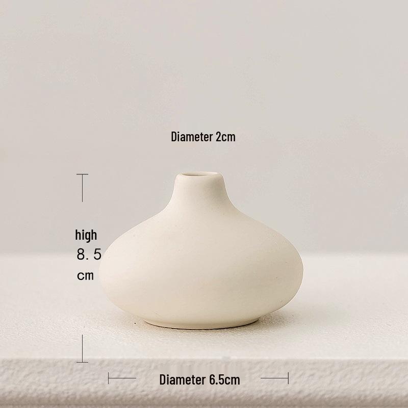 Nordischer Weißer Kleiner Weinschrank Vase: Einfaches Blumenarrangement für Wohnzimmer oder Schreibtischdekoration