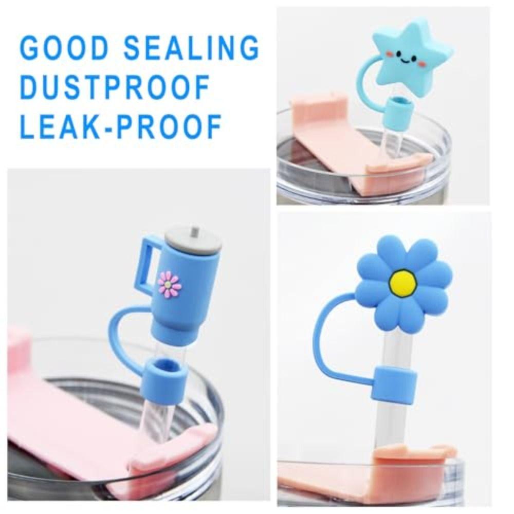 5/6 ks Růžové krytky na brčka Roztomilé prachotěsné zátky Kreativní sada zátěžek proti rozlití