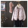 Womens Short Puffer Coat With Faux Fur Collar Stand Zip Front Loose Fit Winter Warm Outerwear