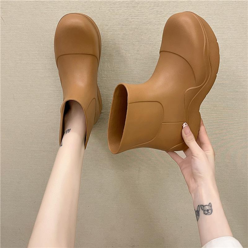 Женские резиновые сапоги короткие ботильоны Eva нескользящие износостойкие цветные водонепроницаемые 2022 37 3889₽