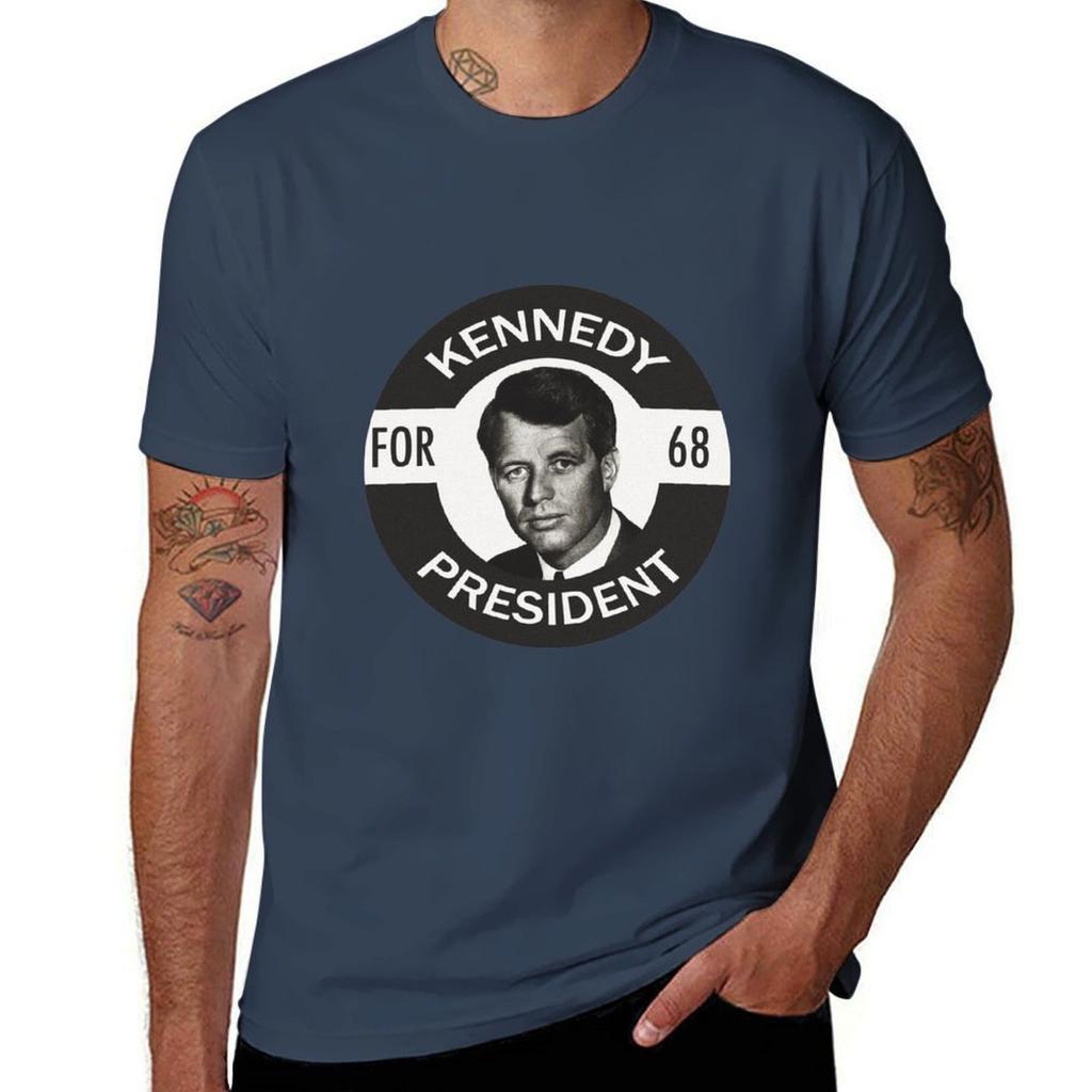 Robert Kennedy Black and White TShirt Gym Wear Breathable Short Sleeve Tee