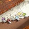 Natural crystal stone cat pendant S925 sterling silver necklace women's niche cute style girl gift jewelry