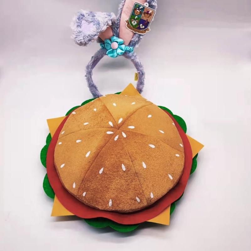 Novelty Carnival Hamburger Hat Christmas Thanksgiving Decoration Fast Food Hat Adult Carnival Hat Party Festive Cap