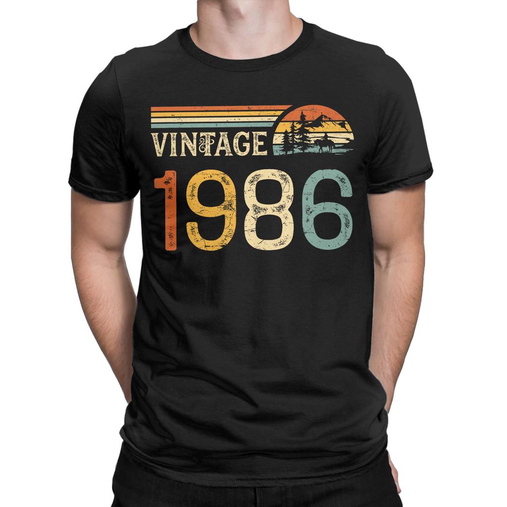 1986 Limited Edition TShirts for Unisex Unisex Retro 40th Birthday Funny 100 Cotton Tees O Neck T Shirts Big Size Tops