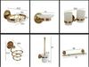 Nordic Copper Antique Twist Towel Rack Set - Bathroom Accessories & Storage