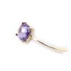 Anillo Chapado en Oro 'Único' amatista dorada - 6x6 mm