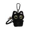 Stylish Adorable Black Cats Bag Charm Plush Doll Portable Accessory for Handbag Decoration and Special Occasions
