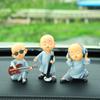 5pcs Car Ornaments Car Mounted Creative Sweeping Band Little Monk Cute Resin Crafts Little Monk Decoration Props Inside The Car
