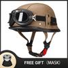Classic German Vintage Motorcycle Helmet Moto Helmets Retro Casco Moto Helmet Half Face Men Women Casco Moto DOT ECE Approved